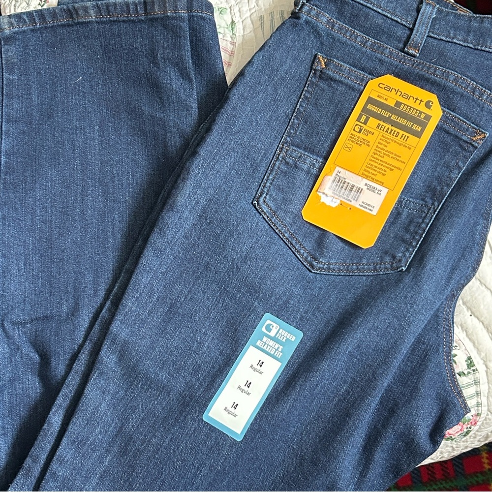 Carhartt Women’s Dark Blue Straight-Leg Jeans